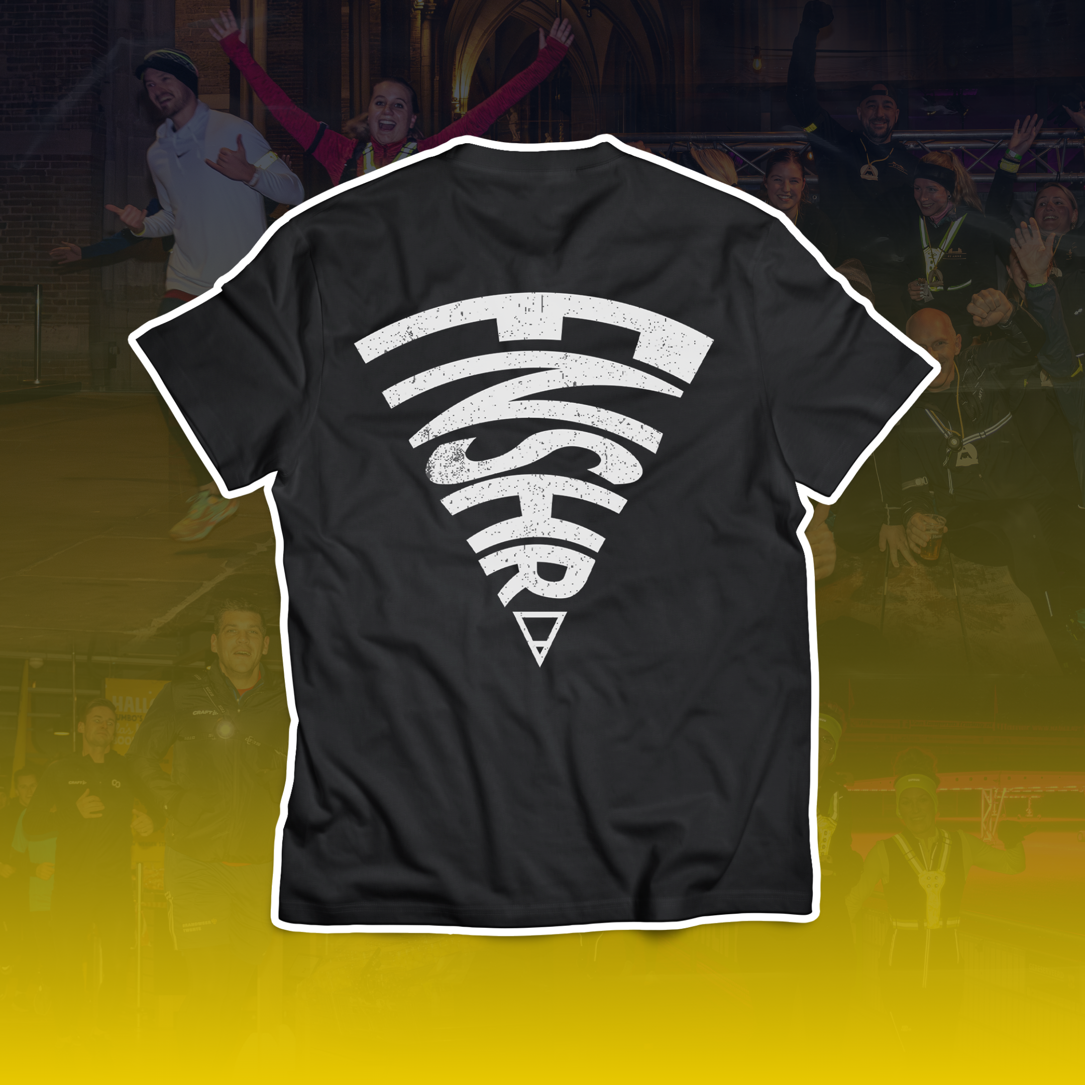 FINISHER SHIRT | NIGHT TRAIL BLACK/WHITE