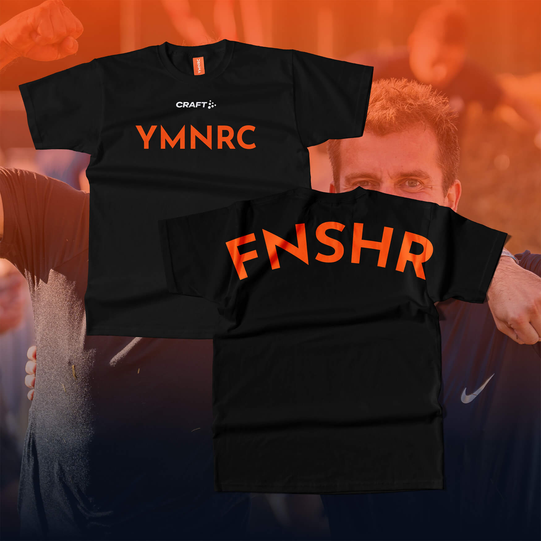 FINISHER SHIRT  | OBSTACLE RUN MEN BLACK/ORANGE