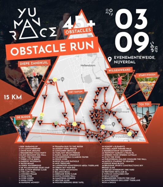 Obstacle run parcours 15 km